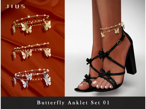 Mix Flower Butterfly Collection Part II sims by Jius - The Sims 4 Custom Content