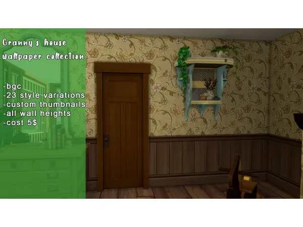 Maxis Match Granny's house wallpaper collection by xSavannahx987 - The Sims 4 Custom Content