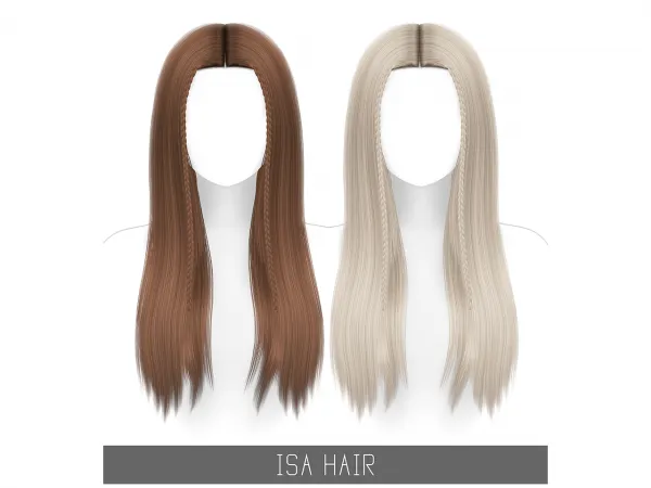 Alpha ISA HAIR by simpliciaty - The Sims 4 Custom Content