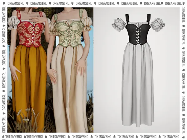 Alpha DREAMGIRL_CORSET DRESS - The Sims 4 Custom Content
