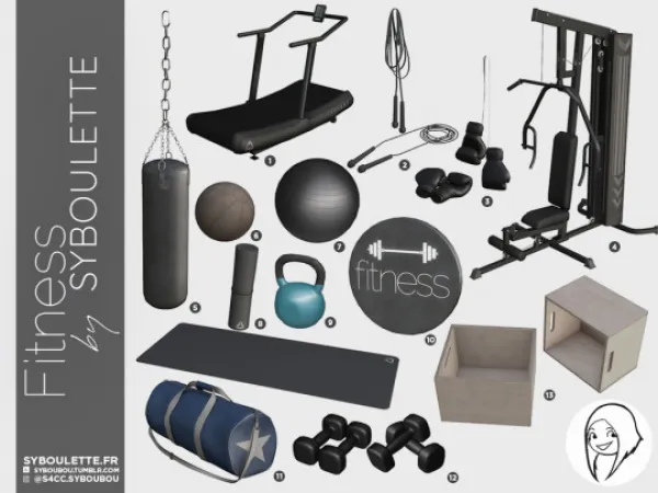 Alpha Fitness set - The Sims 4 Custom Content