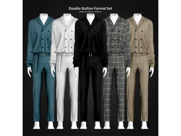Alpha Double Button Formal Set by Gorilla Gorilla Gorilla - The Sims 4 Custom Content