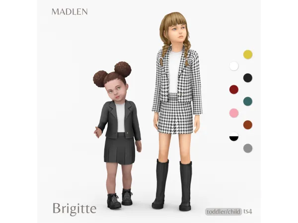 Maxis Match Brigitte Outfit by Madlen - The Sims 4 Custom Content