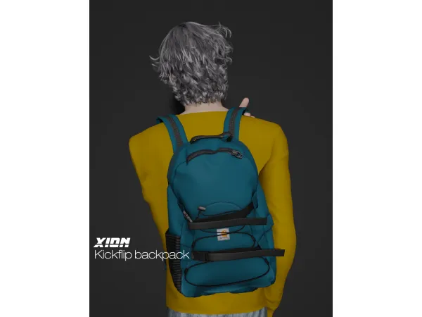 Alpha Kickflip backpack by XION - The Sims 4 Custom Content