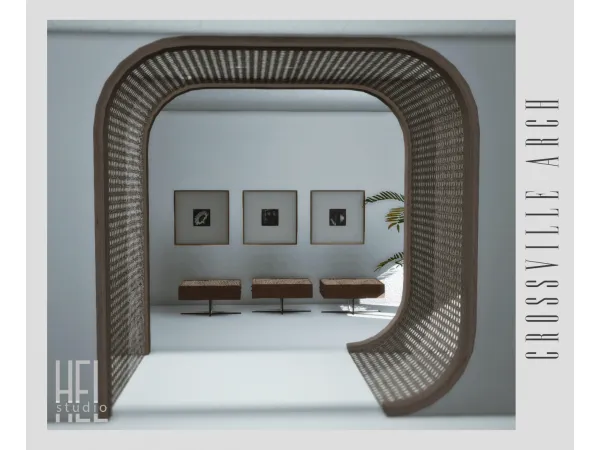 Alpha Crossville Arch (Public access) by Hel Studio - The Sims 4 Custom Content