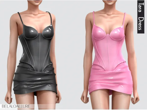 Alpha Belaloallure Tara dress by simsfinds - The Sims 4 Custom Content