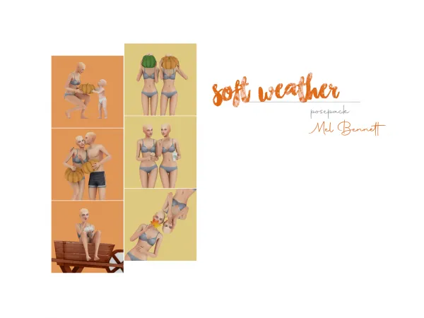 Mix Soft Weather Posepack - The Sims 4 Custom Content