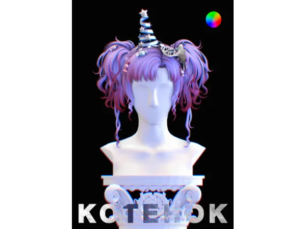 Alpha Nikki Hair 04 by kotehoksims - The Sims 4 Custom Content