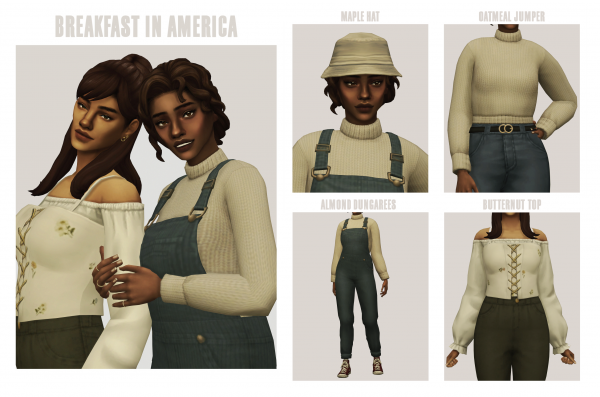 Maxis Match Breakfast In America Set by simsfinds - The Sims 4 Custom Content