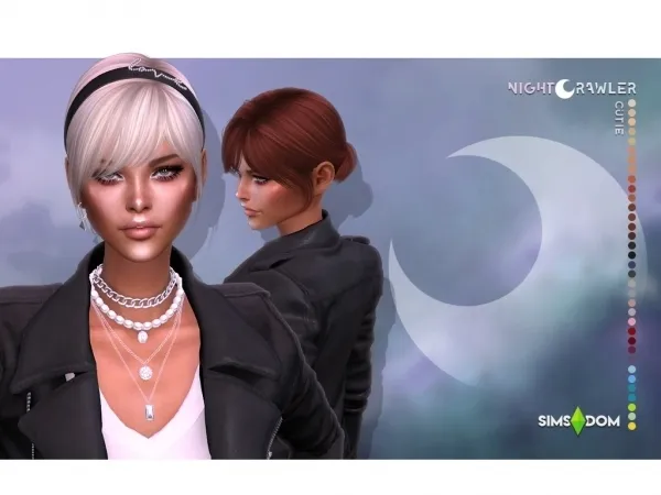 Alpha nightcrawler cutie hair - The Sims 4 Custom Content
