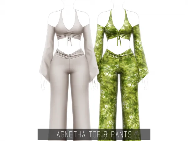 Alpha AGNETHA TOP PANTS - The Sims 4 Custom Content
