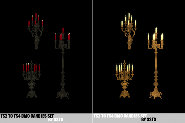Alpha to DMC CANDLES SET by simsfinds - The Sims 4 Custom Content