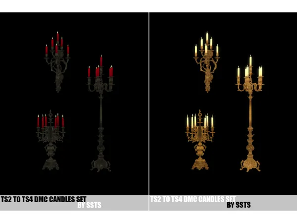 Alpha to DMC CANDLES SET by SSTS - The Sims 4 Custom Content