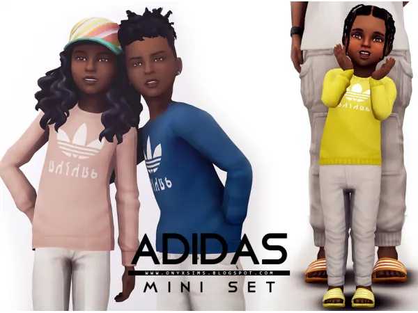 Maxis Match ADIDAS MINI CLOTHING SET - The Sims 4 Custom Content