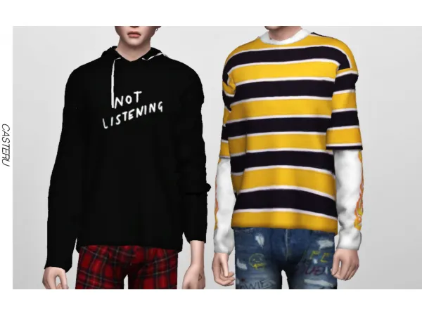 Alpha male LAZY collection - The Sims 4 Custom Content