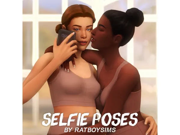 Mix selfie poses by ratboysims - The Sims 4 Custom Content