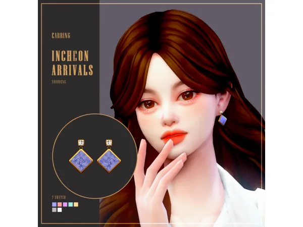 Alpha INCHEON ARRIVALS Earring - The Sims 4 Custom Content