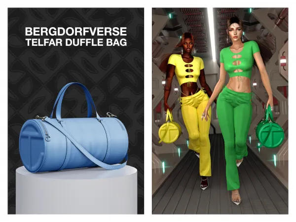 Alpha Telfar Duffle Bag - The Sims 4 Custom Content
