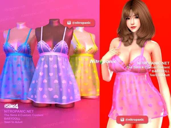 Babydoll Dress - The Sims 4 custom content