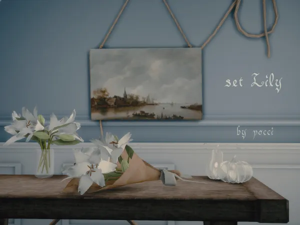 Mix set 'Lily' by pocci - The Sims 4 Custom Content