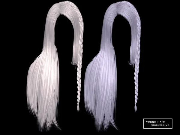 Alpha Yrene Hair - The Sims 4 Custom Content