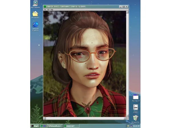 Mix 👽 DEFAULT NOSE SLIDER by MAGIC BOT - The Sims 4 custom content