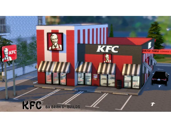 Maxis Match KFC Build - The Sims 4 Custom Content