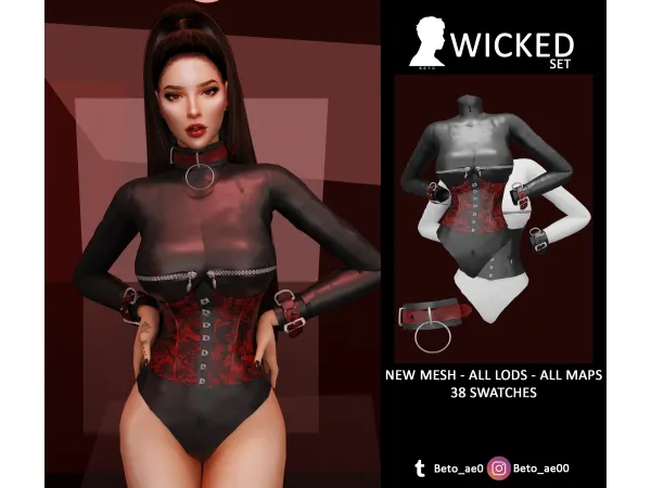 Alpha Wicked Set by Beto - The Sims 4 Custom Content