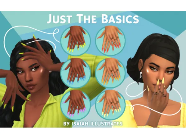 Maxis Match JustTheBasics(Stiletto) by [isaiahillustrates] - The Sims 4 Custom Content