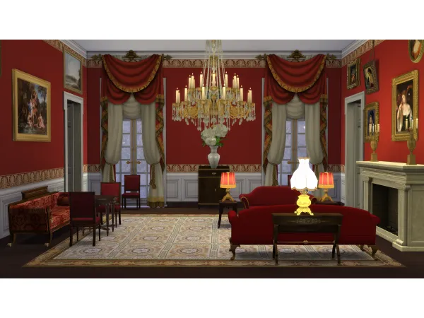 Mix White House Curtains by TheMarbleMortal - The Sims 4 Custom Content