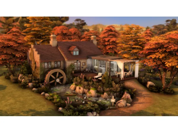 Maxis Match Modern Autumn Cottage - The Sims 4 Custom Content