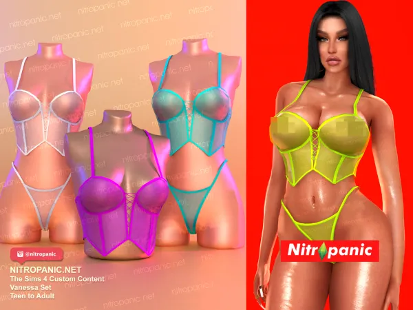 Alpha Vanessa SET (TOP) - The Sims 4 Custom Content