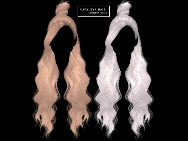 Alpha Cataleya Hair - The Sims 4 Custom Content