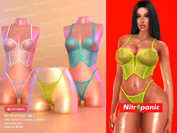 Alpha Vanessa SET (BOTTOM) - The Sims 4 Custom Content
