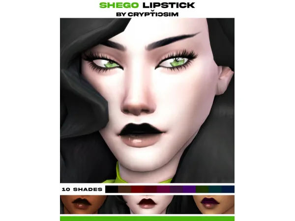 Maxis Match shego lipstick by - The Sims 4 Custom Content