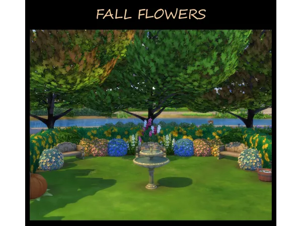 Maxis Match Fall Flowers Backyard Stuff Required by Simmiller - The Sims 4 Custom Content