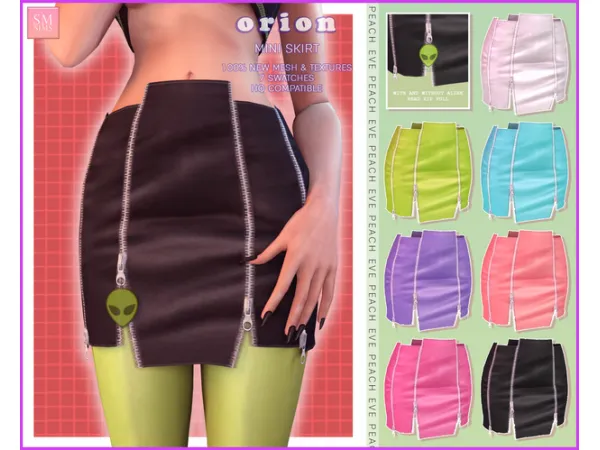 Alpha Orion Mini Skirt bySMSims - The Sims 4 Custom Content