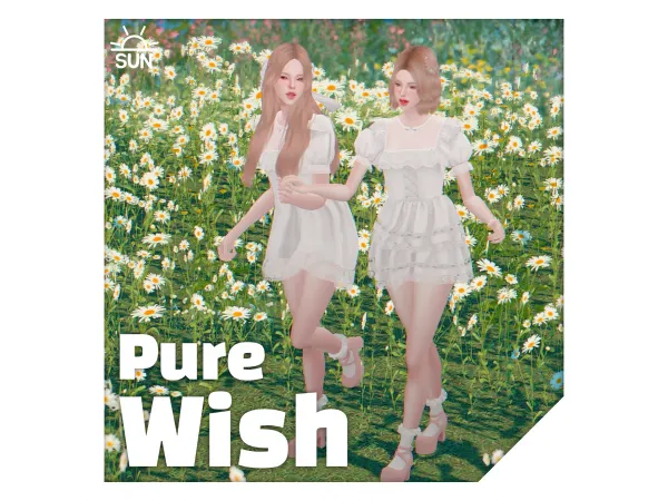 Mix [sunsims] Pure wish pose pack (couple poses) by 해의 심즈 SUNSIMS - The Sims 4 Custom Content