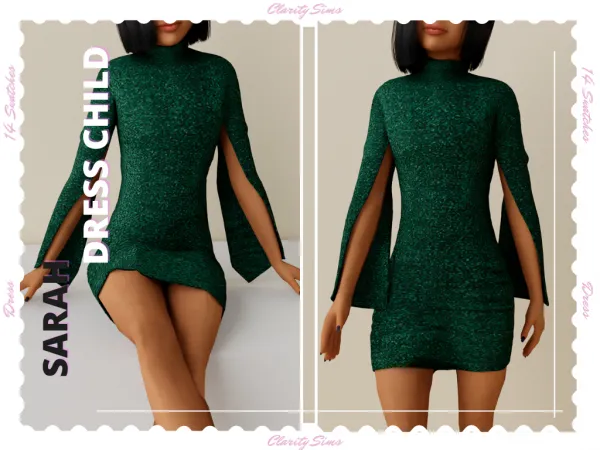 Alpha Sarah Dress Child - The Sims 4 Custom Content