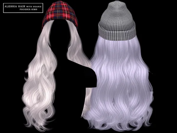 Alpha Alessia Hair with Beanie - The Sims 4 Custom Content