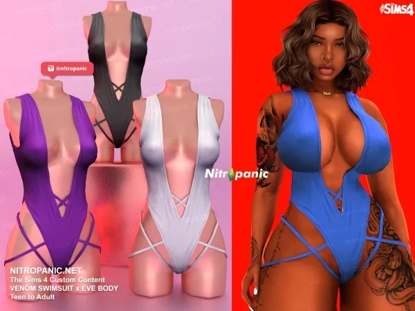 Alpha Venom Swimsuit - The Sims 4 Custom Content