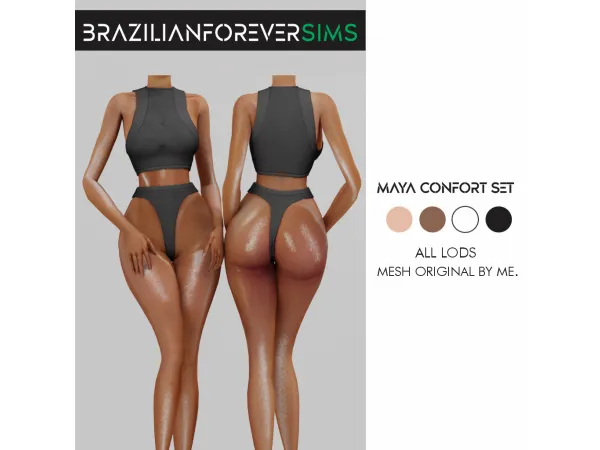 Alpha MAYA CONFORT SET - The Sims 4 Custom Content