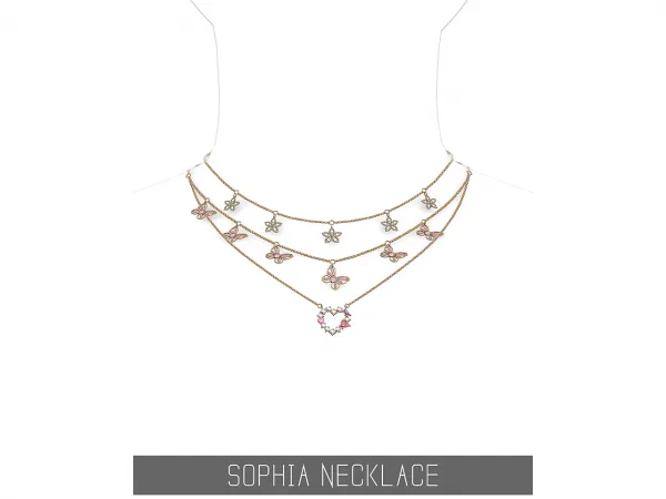 Alpha SOPHIA NECKLACE by simpliciaty - The Sims 4 Custom Content