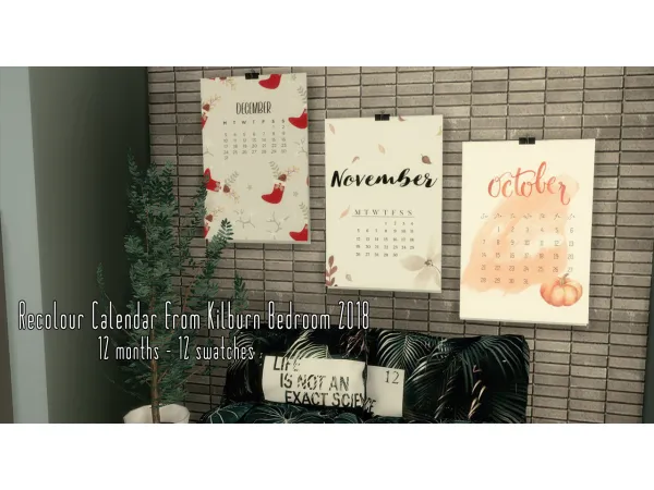 Maxis Match [larsgofman] recolour calendar s imangination - The Sims 4 Custom Content