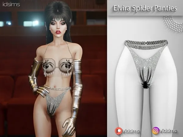 Alpha Elvira Chain Panties - The Sims 4 Custom Content