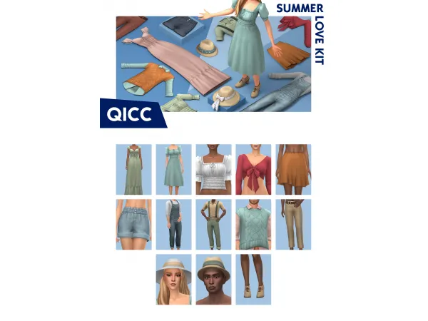 Maxis Match Summer Love Kit by Quirky Introvert CC - The Sims 4 Custom Content