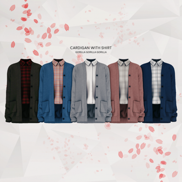 Alpha Cardigan with Shirt by simsfinds - The Sims 4 Custom Content