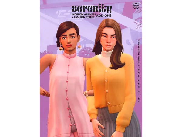Maxis Match Incheon Arrivals Fashion Street Add ons - The Sims 4 Custom Content