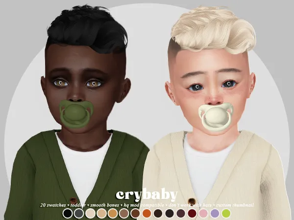 Alpha crybaby darko hair (anto) toddler mf - The Sims 4 Custom Content