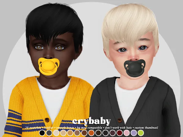 Alpha crybaby scream hair (anto) toddler mf - The Sims 4 Custom Content